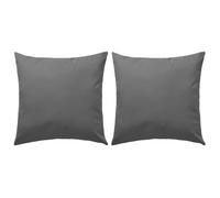 vidaXL Lot de 2 Oreillers d'Extérieur, Cousins de Balcon, Oreillers de Sièges, Décoration de Patio Jardinage Jardin Terrasse, Gris