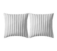 vidaXL Lot de 2 Oreillers d'Extérieur, Cousins de Balcon, Oreillers de Sièges, Décoration de Patio Jardinage Jardin Terrasse, Impression Rayure Gris