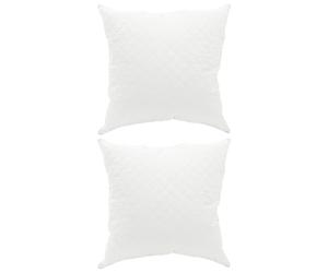 vidaXL Lot de 2 oreillers Fulda 60 x 60 cm, 100 % duvet et plumes d'oie, housse en coton doux, oreiller confortable, hypoallergénique, respirant et moelleux, lavable en machine