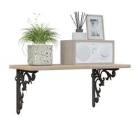 vidaXL Lot de 2 supports d'étagère murale Marron vieilli