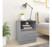 vidaXL 2X Tables de Chevet Tables de Nuit Armoires de Chevet Armoires de Lit avec Rangement Chambre Sonoma Gris 40x40x50cm Bois d'Ingénierie