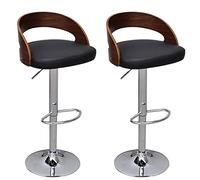 Tabourets de bar lot de 2 bois courbé