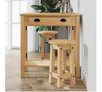 vidaXL Lot de 2 tabourets de bar – sièges de bistrot en bois massif de pin