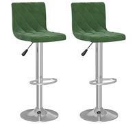 VidaXL Tabourets de Bar Lot de 2 - Vert Foncé