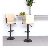 Vidaxl Tabourets De Bar 2 Pcs Crème Velours