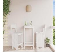 vidaXL Lot de 2 Tabourets de Bar, Chaise de Pub, Siège de Bistrot, Meuble de Terrasse Balcon Patio Jardin Extérieur, Blanc 825360