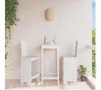 vidaXL Tabouret de bar 2 pcs. Blanc 40x42x120 cm Pin massif