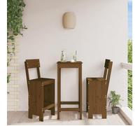 vidaXL Tabouret de bar 2 pcs. Marron miel 40x48,5x115,5 cm Pin massif
