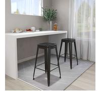 vidaXL Lot de 2 Tabourets de Bar Empilables, Repose-pieds de Bistrot, Chaises de Restaurant, Sièges de Cuisine Entrée Café, 248147
