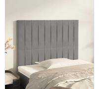 vidaXL Lot de 2 Têtes de lit 80x5x78/88 cm Gris clair