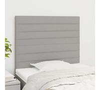 vidaXL Lot de 2 têtes de lit - Gris clair