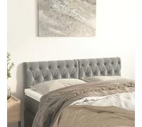 VidaXL Lot de 2 têtes de lit - Gris clair 72x7x78/88 cm
