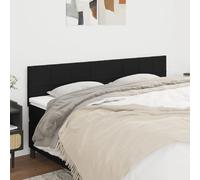 vidaXL Lot de 2 Têtes de lit - Tissu - Noir