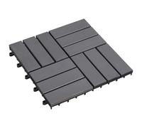 vidaXL Lot de 20 dalles de terrasse grises 30 x 30 cm en bois dur d'acacia, planches carrées d'acacia, sols modulaires élégants, accent d'intérieur moderne, textile d'intérieur à faire soi-même