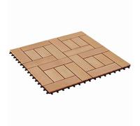 vidaXL : Dalles de terrasse, 22 pièces, bois composite (WPC), teck, 30 x 30 cm