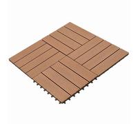 vidaXL : Dalles de terrasse, 22 pièces, couleur marron, 30 x 30 cm, matériau composite bois-plastique (WPC)