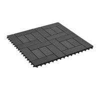 vidaXL : Dalles de terrasse, 22 pièces, noir, 30 x 30 cm, en bois composite (WPC)