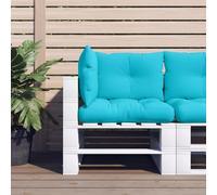 vidaXL Coussins de palette 3 pcs turquoise tissu Oxford