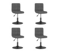 vidaXL Chaises pivotantes à manger lot de 4 gris foncé velours
