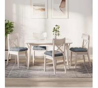 VIDAXL Lot de 4 coussins de chaise 45x45x12 cm gris clair - galette de siège déhoussable polyester