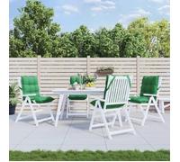 vidaXL Lot de 4 coussins de chaise à dossier bas 377687 – Imperméable, anti-glissement