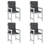 vidaXL Coussins de chaise basse 4 pcs Mélange Anthracite 100x50x4cm Tissu