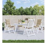 vidaXL Coussins de chaise à dossier haut lot de 4 beige tissu oxford