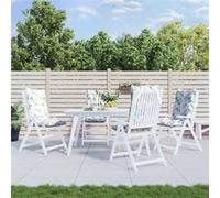 vidaXL Lot de 4 Coussins de Chaise à Dossier Haut, Galette de Siège Imperméable, Coussin d'Extérieur Anti-glissement Jardin 377657 Or G