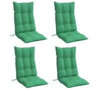 vidaXL Coussins de chaise à dossier haut lot de 4 vert tissu oxford