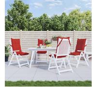 vidaXL Coussins de chaise lot de 4 - Rouge