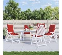 vidaXL Coussins de chaise - Lot de 4 - Rouge