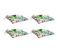vidaXL Lot de 4 Coussins de Chaise, Coussins de Siège de Patio, Coussins de Canapé de Jardin, Coussins d'Assise Extérieur, Multicolore 50x50x7 cm Tissu Oxford