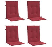 vidaXL Lot de 4 Coussins de Chaise de Jardin à Dossier Bas, Coussins de Siège de Patio, Coussins de Canapé de Jardin, Coussins d'Assise Extérieur