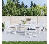 vidaXL Lot de 4 Coussins de Chaise de Jardin, Galettes de Siège Antidérapantes, Décoration Terrasse Patio Extérieur, Motif à Carreaux Noir Noir G