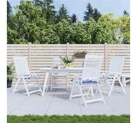 vidaXL Lot de 4 Coussins de Chaise de Jardin, Galettes de Siège Antidérapantes, Décoration Terrasse Patio Balcon Extérieur, 50x50x4 cm