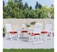 vidaXL Lot de 4 Coussins de Palette, Galette de Siège Imperméable, Coussin de Jardin, Décoration d'Extérieur Terrasse, Rouge 361526 Rouge