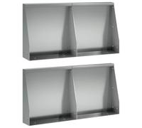 vidaXL Lot de 4 murs de soutènement en acier galvanisé argenté 40 x 12 x 30 cm