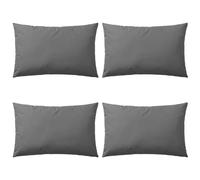 vidaXL Lot de 4 Oreillers d'Extérieur, Cousins de Balcon, Oreillers de Sièges, Décoration de Patio Jardinage Jardin Terrasse, Gris