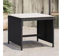 vidaXL Lot de 4 Tabourets de Jardin avec Coussins, Sièges de Jardinage, Chaises de Terrasse Balcon Parc Patio Extérieur, 4007483