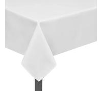 vidaXL Lot de 5 Nappes de Table Blanc 100x100 cm pour réceptions Mariages soirée