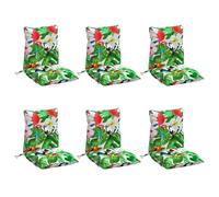 vidaXL Coussins de chaise à dossier bas lot de 6 multicolore