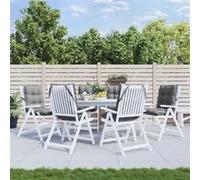 Coussins de chaise à dossier bas lot de 6 gris tissu oxford