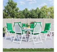vidaXL Coussins de chaise à haut dossier 6 pcs. Vert Tissu Oxford
