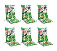 Stoelkussens 6 st hoge rug oxford stof meerkleurig377655