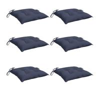 Stoelkussens 6 st 50x50x7 cm oxford stof marineblauw378917