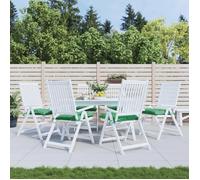 vidaXL Lot de 6 coussins - Galette de siège imperméable, jeux de cordes, Vert 40x40x7 cm