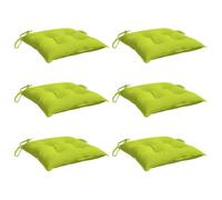 Vidaxl Lot De 6 Coussins De Palette, Galette De Siège Imperméable, Coussin De Jardin, Décoration D'extérieur Terrasse, Vert 361542 Multicolore
