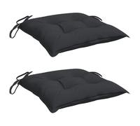 vidaXL Lot de 6 Coussins de Palette, Galette de Siège Imperméable, Coussin de Jardin, Décoration d'Extérieur Terrasse, Noir 50x50x7 cm Tissu Oxford