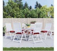 vidaXL Lot de 6 Coussins de Palette, Galette de Siège Imperméable, Coussin de Jardin, Décoration d'Extérieur Terrasse, Rouge Bordeaux 50x50x7 cm