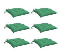 vidaXL Lot de 6 Coussins de Palette, Galette de Siège Imperméable, Coussin de Jardin, Décoration d'Extérieur Terrasse, Vert 50x50x7 cm Tissu Oxford